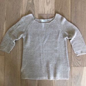 Tan 3/4 sleeve sweater